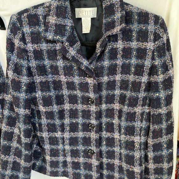 VINTAGE Plaid Women's Skirt and blazer Set - Picture 2 of 8